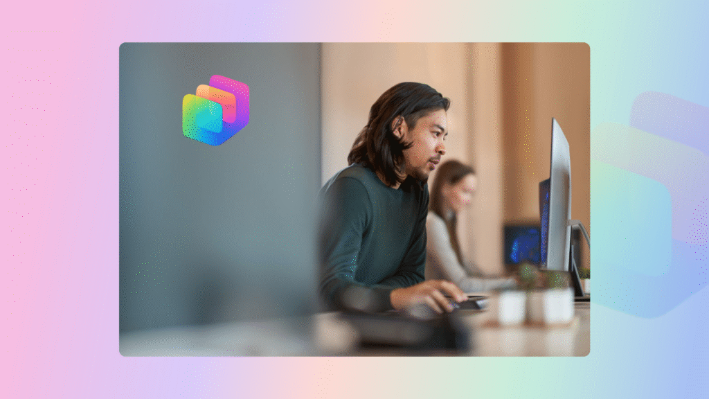 A person working on a computer