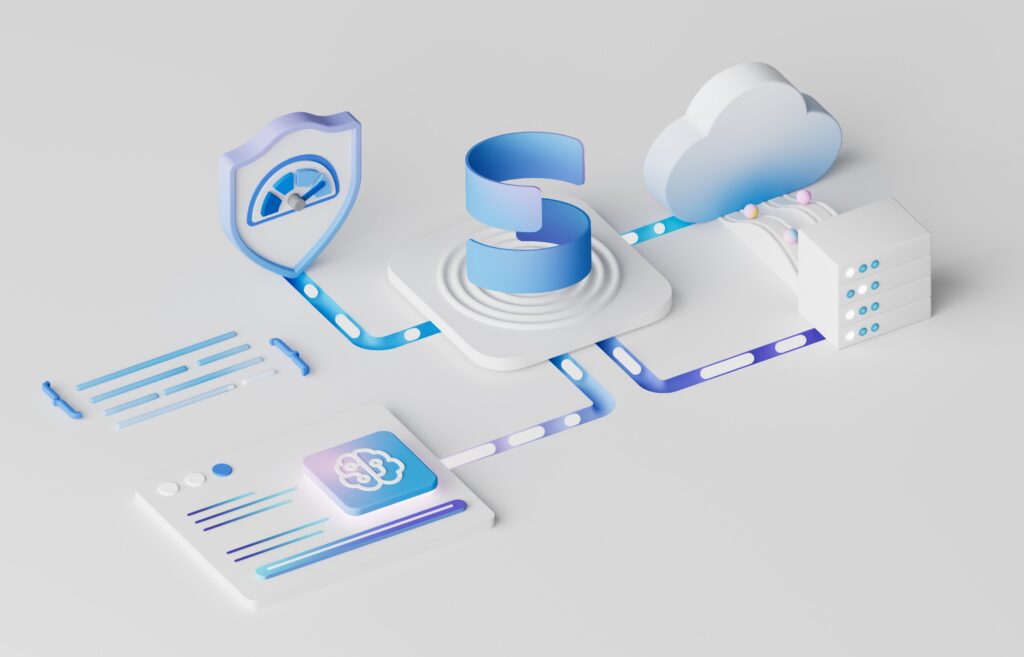 Microsoft SQL Server 3D illustration
